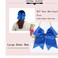 CN Large Cheer bow 8" Girls Ponytail Holders Jumbo Teams Cheerleaders Hair Bows Competition Sports Elastic Hair Ties Accessories (Blue)