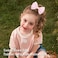 4.5 Inches Hair Bows for Women Girls Thick Ribbon Boutique Alligator Clips Hair Accessories for Older Kids Children Young Girls 2 Pcs (Light Pink)