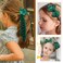 DEEKA Dark Green School Hair Accessories Set 13 Pcs Uniform Hair Bow Headband Clips Hair Ties Curly Korker Bows for Little Toddler School Girls (Dark Green)