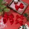 DEEKA 4 PCS Red Velvet Hair Bows 3 Styles 5" &amp; 4" Handmade Hair Bow set for Toddler Girls Alligator Hair Clips Knot Bows Hair Accessories for Little School Girls (Red)