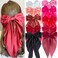 10 PCS Hair Bows,Big Bows for Girls and Women,Hair Bows for Women,Hair Ribbons,Large Hair Bow for Women,Big Hair Bow,Bows for Women,Oversized Long-tail Cute Aesthetic Hair Accessories（Red Series）