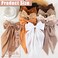 10 PCS Large Hair Bows Ribbon Bow for Women,Hair Bows for Women,Oversized Long-tail Cute Aesthetic Hair Accessories,Large Hair Barrettes for Women,Big Bows for Girls（Warm brown