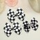 6 Pcs Checkered Hair Bow, Racing Flag Checkered Hair Clip, Black and White Hair Bow, Checkered Accessories Women, Birthday Party Halloween Bows for Girls, Racing Fan (2.5 Inch and 3.7 Inch)
