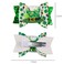 Whaline St. Patrick's Day Bow Clips Glitter Green Shamrock Clover Hair Pins Quicksand Bow Hair Barrettes Alligator Clip Hair Accessories for Girls Women Toddlers Holiday Birthday Gifts, 4 Pack
