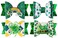 Whaline St. Patrick's Day Bow Clips Glitter Green Shamrock Clover Hair Pins Quicksand Bow Hair Barrettes Alligator Clip Hair Accessories for Girls Women Toddlers Holiday Birthday Gifts, 4 Pack