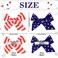 Whaline 4th of July Bow Hair Clips 6Pcs Patriotic Stars and Stripes Barrette Hair Bow American Flag Hairgrips Baby Girls Women Hair Accessories for Independence Day Memorial Day