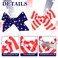 Whaline 4th of July Bow Hair Clips 6Pcs Patriotic Stars and Stripes Barrette Hair Bow American Flag Hairgrips Baby Girls Women Hair Accessories for Independence Day Memorial Day