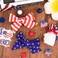 Whaline 4th of July Bow Hair Clips 6Pcs Patriotic Stars and Stripes Barrette Hair Bow American Flag Hairgrips Baby Girls Women Hair Accessories for Independence Day Memorial Day