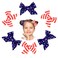 Whaline 4th of July Bow Hair Clips 6Pcs Patriotic Stars and Stripes Barrette Hair Bow American Flag Hairgrips Baby Girls Women Hair Accessories for Independence Day Memorial Day
