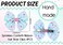 Whaline 4Pcs Ice Cream Sprinkles Bow Hair Clips Cake Donut Sprinkles Pink Cyan Ribbon Hair Bow Barrette Summer Dessert Theme Hairgrips for Women Birthday Party Supplies