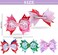 Whaline 4Pcs St. Patrick's Day Hair Bow Ribbon Clips Easter 4th of July Independence Valentine Hair Bow Alligator Clips Seasonal Hair grips Hair Barrettes Hair Pins Accessories for Girls