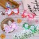 Whaline 4Pcs St. Patrick's Day Hair Bow Ribbon Clips Easter 4th of July Independence Valentine Hair Bow Alligator Clips Seasonal Hair grips Hair Barrettes Hair Pins Accessories for Girls