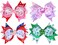 Whaline 4Pcs St. Patrick's Day Hair Bow Ribbon Clips Easter 4th of July Independence Valentine Hair Bow Alligator Clips Seasonal Hair grips Hair Barrettes Hair Pins Accessories for Girls