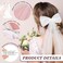 Hanaive 3 Pcs Bridal Hair Bow Wedding Veil White Bow Pearl Bride Headband Silver Hair Clips Letter Clip Pins Bachelorette Decorations Bridesmaid Favors for Wedding Party Gift