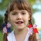 4th of July Cheer Hair Bows American Flag Cheer Bows for Girls Patriotic Cheerleader Hair Bows with Elastic Ponytail Holder Stars and Stripes Hair Tie Band Independence Day Hair Accessories 4pcs