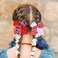 4th of July Cheer Hair Bows American Flag Cheer Bows for Girls Patriotic Cheerleader Hair Bows with Elastic Ponytail Holder Stars and Stripes Hair Tie Band Independence Day Hair Accessories 4pcs