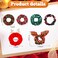 Riceshoot 48 Pcs Christmas Scrunchies Bulk Elastic Christmas Hair Ties Snowflake Glittery Hair Bands Scrunchy Hair Ropes Plaid Soft bow antler Ponytail Holders for Women Holiday Hair Accessories Gifts