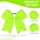 CEELGON 12 PCS Neon Green Glitter Cheer Bows Large 8&rdquo; Full Rhinestones Shiny Cheer Bow Elastic Hair Tie Bows for Teens Girls Softball Competition Sports Cheerleaders (Neon Green)