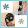 Princess Hair Accessories: Glittery Snowflake Barrettes, Bows, and Hairpins for Women and Girls - Christmas Party Gifts