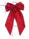 Furling Pompoms Hair Bows for Women,Large Satin Silky Hair Bow Clips Ribbon Long Tail French Barrette Hair Clamps Girls Hair Accessories Party Wedding Christmas Thanksgiving (Navy Burgundy)