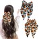 2Pcs Halloween Bow Hair Clips Spooky Bat Ghost Pumpkin Hair Ribbon Halloween Hair Bows Clip White Big Bows for Girls Halloween Hair Accessories Bowknot Hair Barrettes Halloween Party Favors Hair Decor