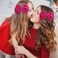 4.5-Inch Hair Bows Alligator Clips Delicate Satin Hair Accessories for Girls, Toddler, Kids and Women Birthday Wedding Christmas Occasions- Set of 2 (Hot Pink)