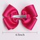 4.5-Inch Hair Bows Alligator Clips Delicate Satin Hair Accessories for Girls, Toddler, Kids and Women Birthday Wedding Christmas Occasions- Set of 2 (Hot Pink)