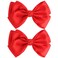 Large Big 6 Inch Hair Bows for Girls Thick Ribbon Boutique Alligator Clips Hair Accessories for Baby Girls Toddlers Kids Teens 2 PCS (Red)