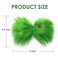 Large Green Furry Hair Bow with Red Heart Women Girls Costume Accessories Christmas Hair Clip Tree Decorations