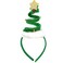 Christmas Headband Springy Christmas Tree Headbands with Bells Star Glitter Christmas Tree Hair Hoop for Women Kids Adult Xmas Costume Hair accessories for Christmas Cosplay(Green)