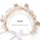 Didder Flower Tiaras for Girls, Flower Girl Headband Headpiece Tiaras for Women Flower Crown Tiaras and Crowns for Women Crystal Pearl Flower Tiara Hair Vine Wedding Hair Accessories for Bride