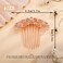 Aimimier Luxury Crystal Inlaid Flower Hair Side Combs Decorative Rhinestone Headpieces Wedding Hair Accessories for Women(Champagne)