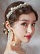 JWICOS Gold Bridal Headband Pearl Tiara for Women Rhinestone Wedding Hair Accessories for Brides and Bridesmaid Headpieces for Prom Pageant Birthday Party (Gold)