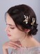 JWICOS Bride Wedding Hair Pins Vintage Leaf Bead Head Piece Wedding Hair Accessories for Women and Girls (Pack of 2) (Gold)