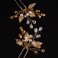 JWICOS Bride Wedding Hair Pins Vintage Leaf Bead Head Piece Wedding Hair Accessories for Women and Girls (Pack of 2) (Gold)