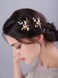 JWICOS Bride Wedding Hair Pins Vintage Leaf Bead Head Piece Wedding Hair Accessories for Women and Girls (Pack of 2) (Gold)