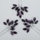 JWICOS Bridal Wedding Crystal Hair Pins Bride Hair Pieces Wedding Hair Accessories for Women and Girls Pack of 3 (Purple)