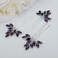 JWICOS Bridal Wedding Crystal Hair Pins Bride Hair Pieces Wedding Hair Accessories for Women and Girls Pack of 3 (Purple)