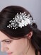 JWICOS Bride Wedding Hair Comb Flower Crystal Wedding Hair Accessories for Women and Girls Pearl Hair Piece for Brides and Bridesmaids