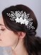JWICOS Bride Wedding Hair Comb Flower Crystal Wedding Hair Accessories for Women and Girls Pearl Hair Piece for Brides and Bridesmaids