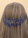 JWICOS Crystal Bridal Headpiece Wedding Headband for Brides Pearl Hair Vine Rhinestone Hair Accessories for Women (Blue)