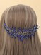 JWICOS Crystal Bridal Headpiece Wedding Headband for Brides Pearl Hair Vine Rhinestone Hair Accessories for Women (Blue)