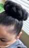 Folklorico Dance Base Braid Bun Headpiece, Tocado, Trenza, Folklorico Bun (Black)