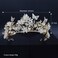 Butterfly Flower Tiara Bride Crown, For Women Rhinestone Pearl Tiara Bridesmaid Fairy Crown Headband Wedding Hair Accessories