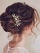 Catery Crystal Wedding Hair Comb Gold Rhinestone Bridal Hairpieces Bridesmiad Clips Accessories for Brides and Women (Gold)