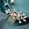Catery Crystal Wedding Hair Comb Gold Rhinestone Bridal Hairpieces Bridesmiad Clips Accessories for Brides and Women (Gold)