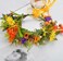 Vivivalue Women Flower Crown Girl Flower Headband Hair Wreath Floral Headpiece Halo Boho with Ribbon Wedding Party Festival Photos