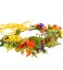 Vivivalue Women Flower Crown Girl Flower Headband Hair Wreath Floral Headpiece Halo Boho with Ribbon Wedding Party Festival Photos