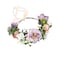 Vivivalue Floral Crown Bridal Floral Headband Hair Wreath Flower Headpiece Halo Wedding Party Photos Lavander