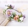 Vivivalue Floral Crown Bridal Floral Headband Hair Wreath Flower Headpiece Halo Wedding Party Photos Lavander